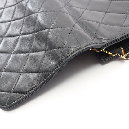 マトラッセ チェーンショルダーバッグ ラムスキン ブラック ゴールド金具 シャネル バッグ CHANEL