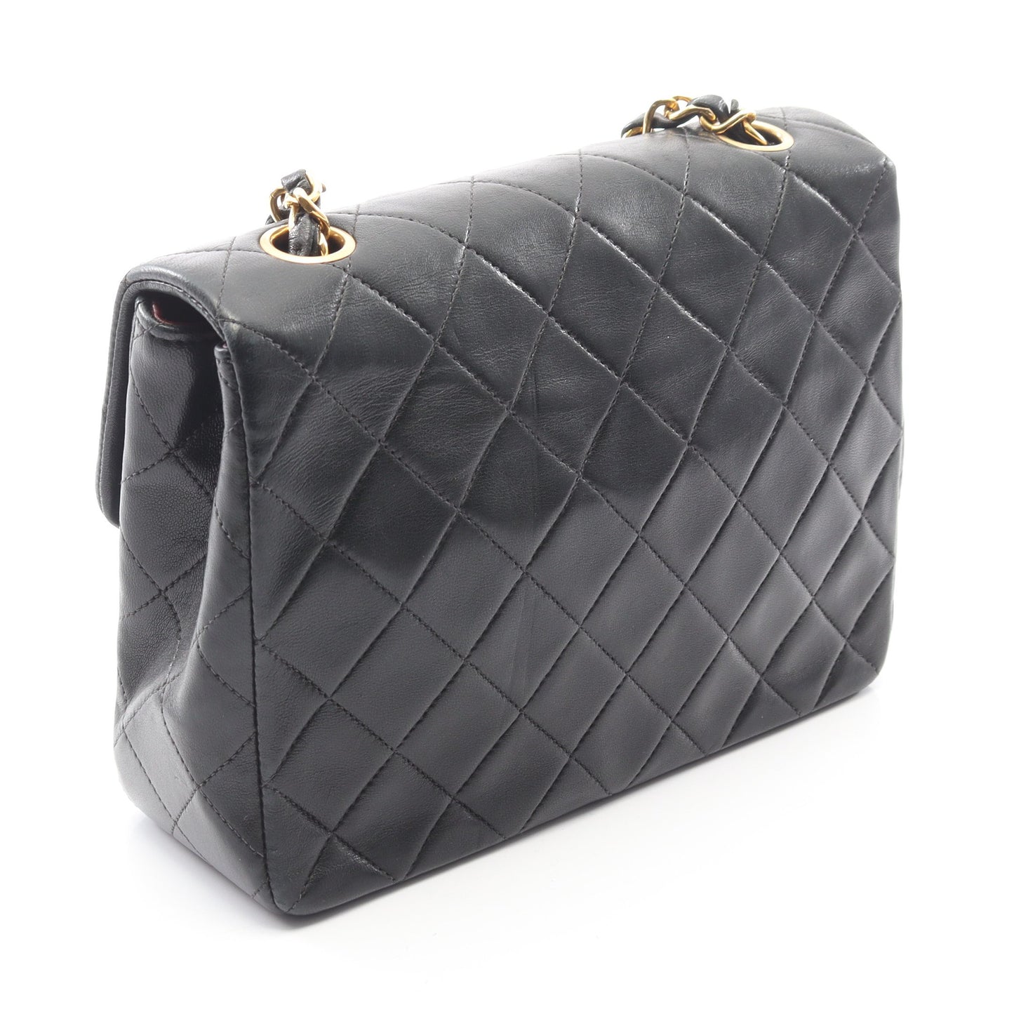 ミニマトラッセ20 チェーンショルダーバッグ ラムスキン ブラック ゴールド金具 ヴィンテージ シャネル バッグ CHANEL
