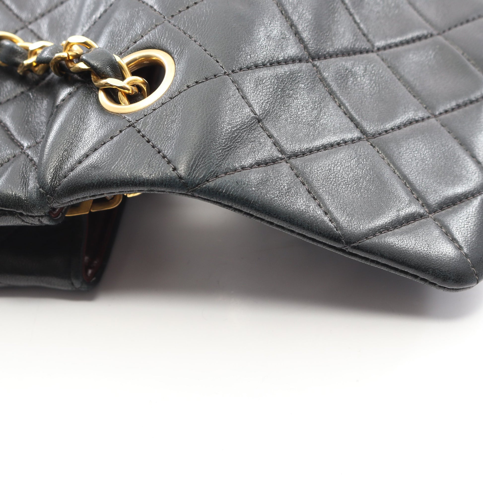 ミニマトラッセ20 チェーンショルダーバッグ ラムスキン ブラック ゴールド金具 ヴィンテージ シャネル バッグ CHANEL