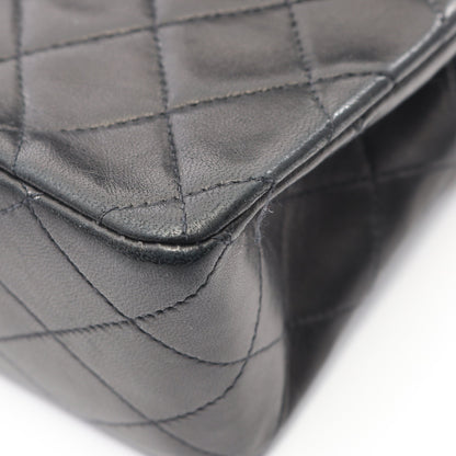マトラッセ Wフラップ Wチェーンショルダーバッグ ラムスキン ブラック ゴールド金具 シャネル バッグ CHANEL