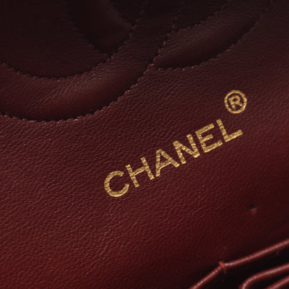 マトラッセ Wフラップ Wチェーンショルダーバッグ ラムスキン ブラック ゴールド金具 ヴィンテージ シャネル バッグ CHANEL