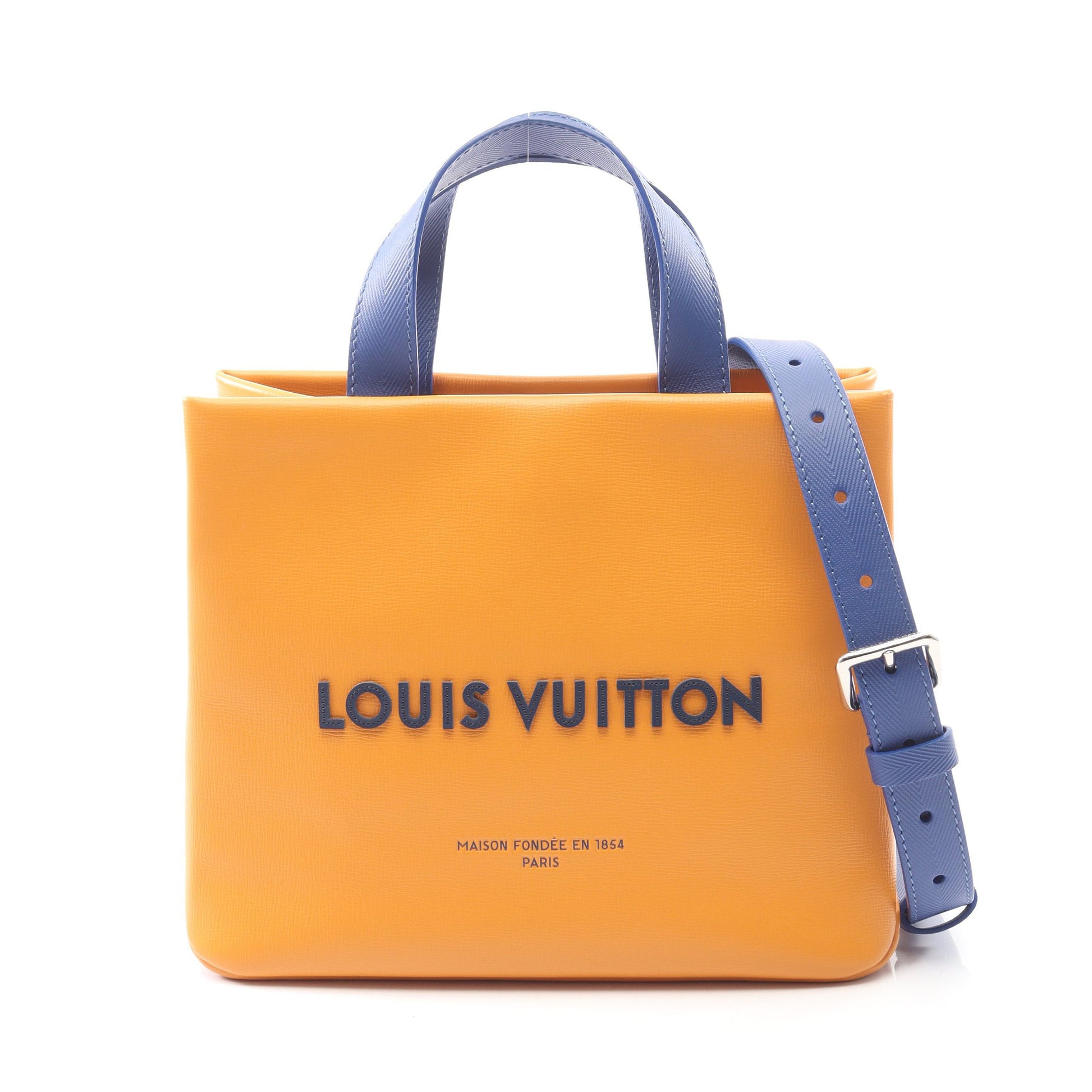 ショッパートート MINI サフラン ハンドバッグ トートバッグ レザー オレンジ 2WAY ルイヴィトン バッグ LOUIS VUITTON
