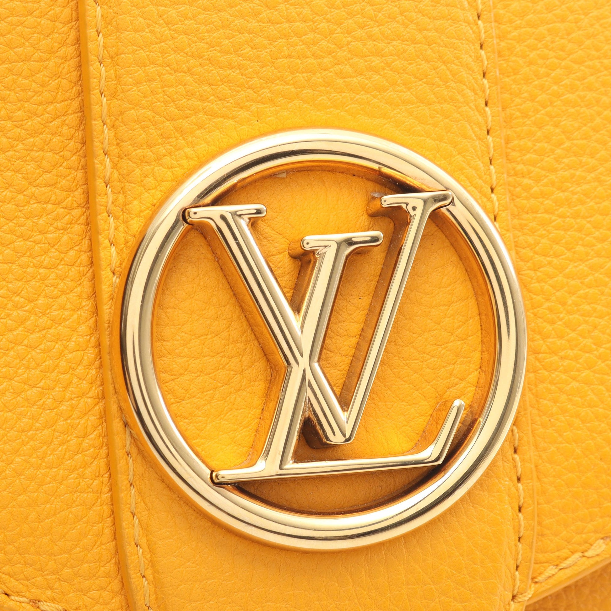 LV PONT 9 LVポンヌフ ソフトPM サンビーム ショルダーバッグ レザー イエロー ルイヴィトン バッグ LOUIS VUITTON