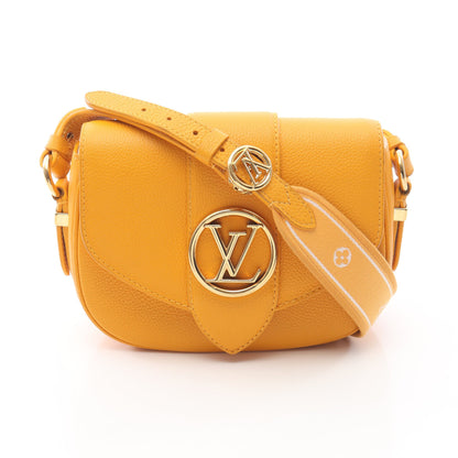 LV PONT 9 LVポンヌフ ソフトPM サンビーム ショルダーバッグ レザー イエロー ルイヴィトン バッグ LOUIS VUITTON