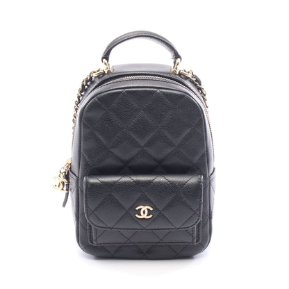 マトラッセ ミニリュック キャビアスキン ブラック ゴールド金具 シャネル バッグ CHANEL