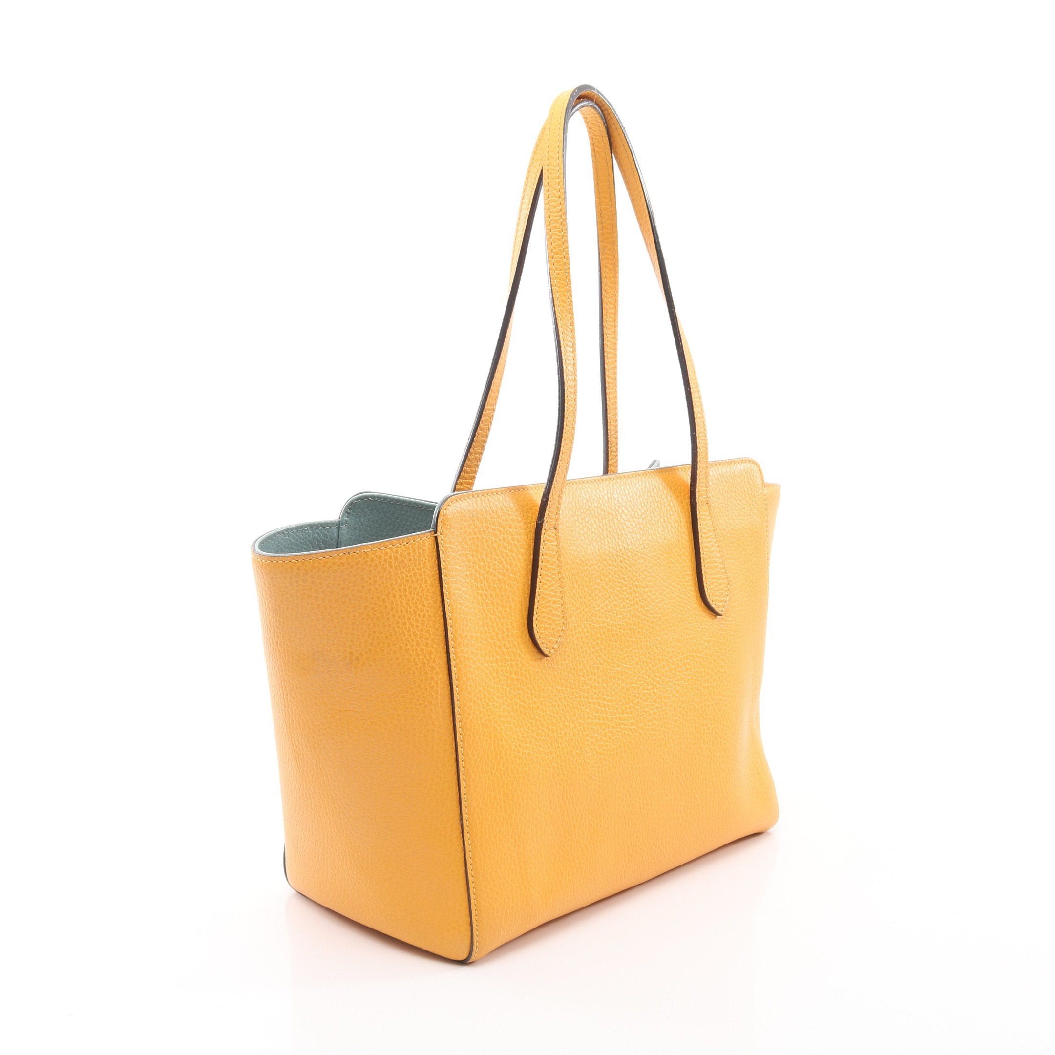 【GUCCI】2wayバッグ　スウィング　レザー　オレンジ スウィング ショルダーバッグ トートバッグ レザー オレンジイエロー