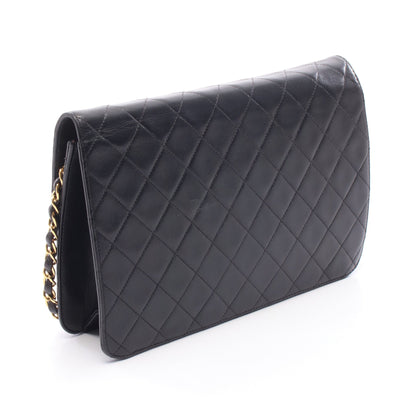 マトラッセ チェーンショルダーバッグ ラムスキン ブラック ゴールド金具 プッシュロック シャネル バッグ CHANEL