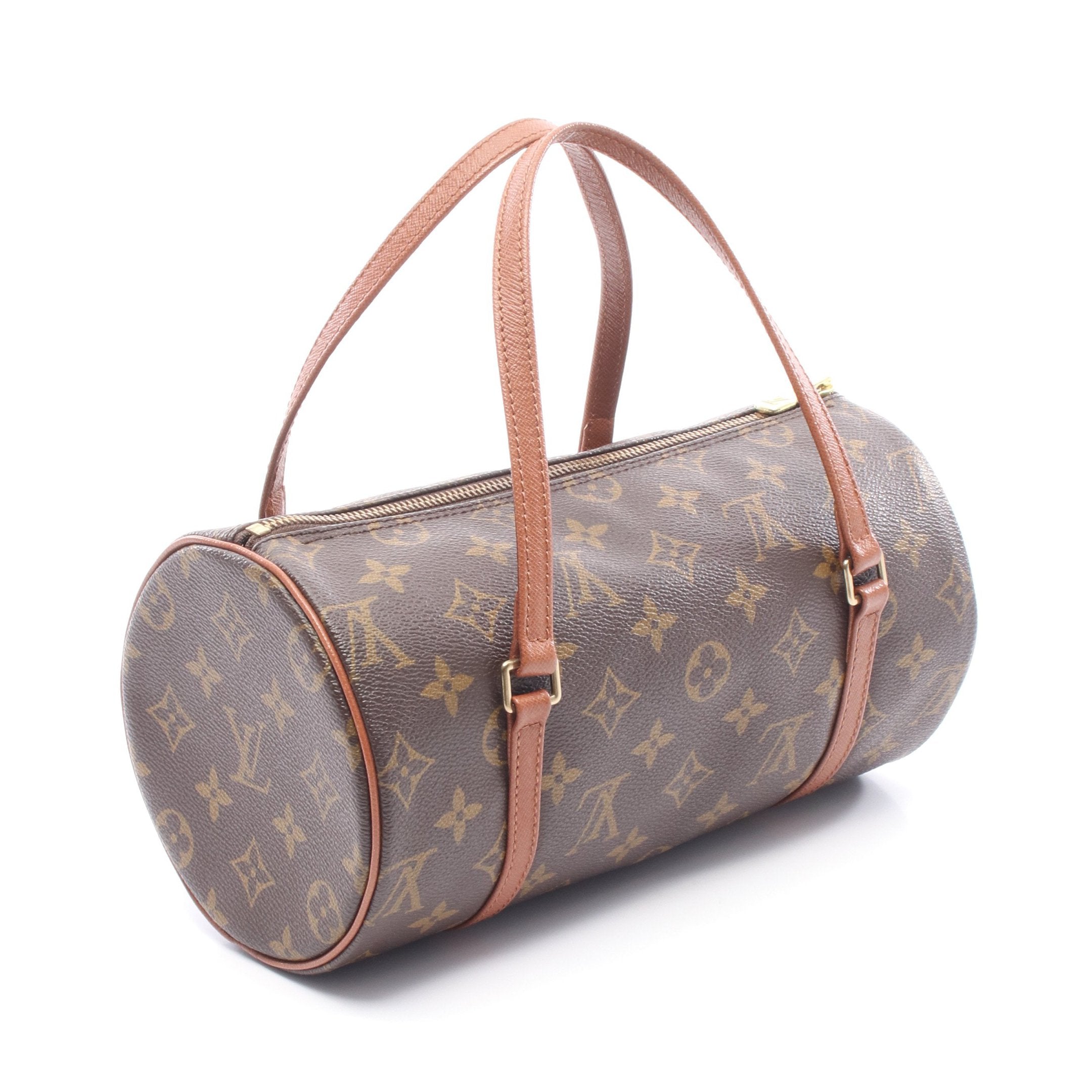 パピヨン26 モノグラム 旧型 ハンドバッグ PVC レザー ブラウン ルイ