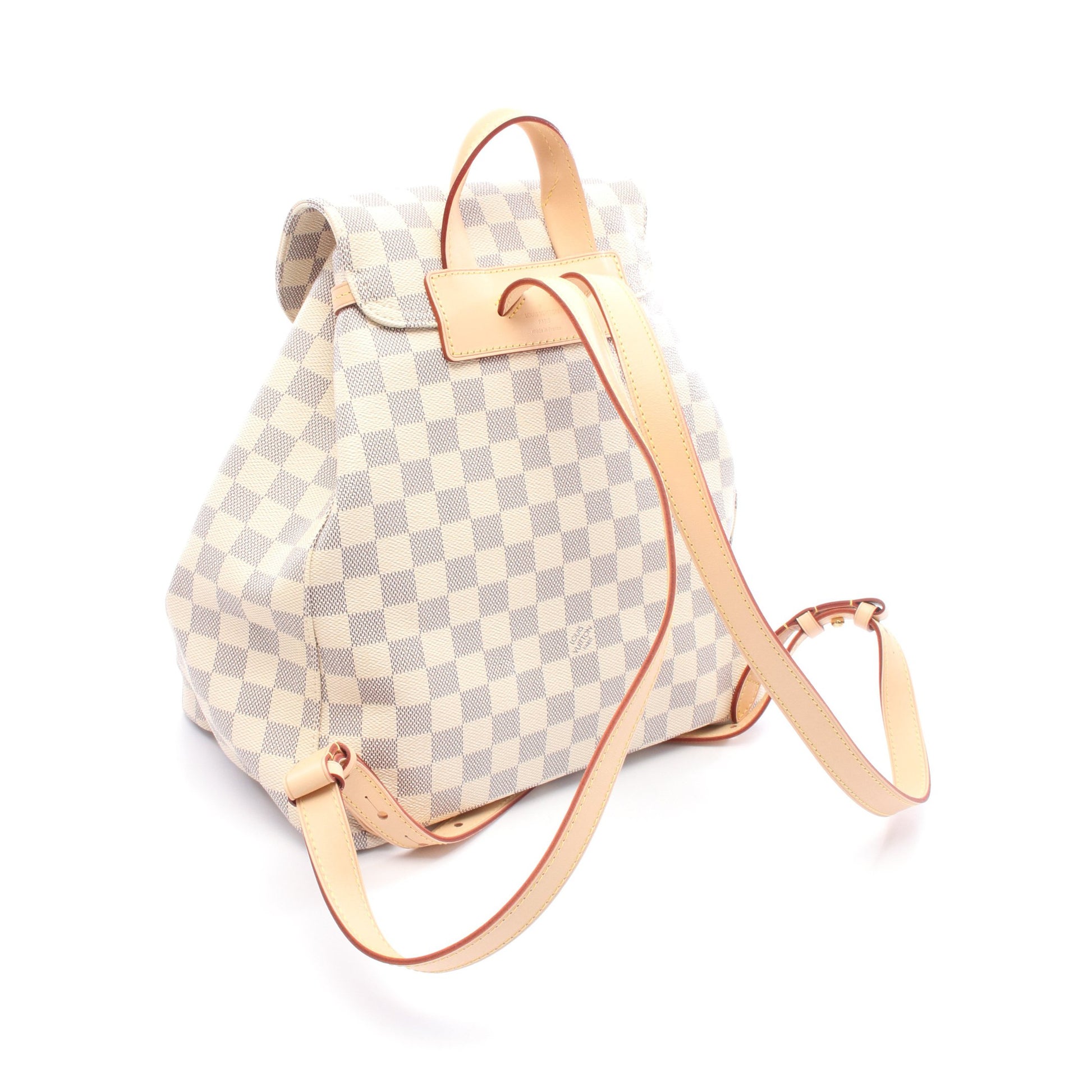 スペロン ダミエアズール バックパック リュックサック PVC レザー ホワイト ルイヴィトン バッグ LOUIS VUITTON