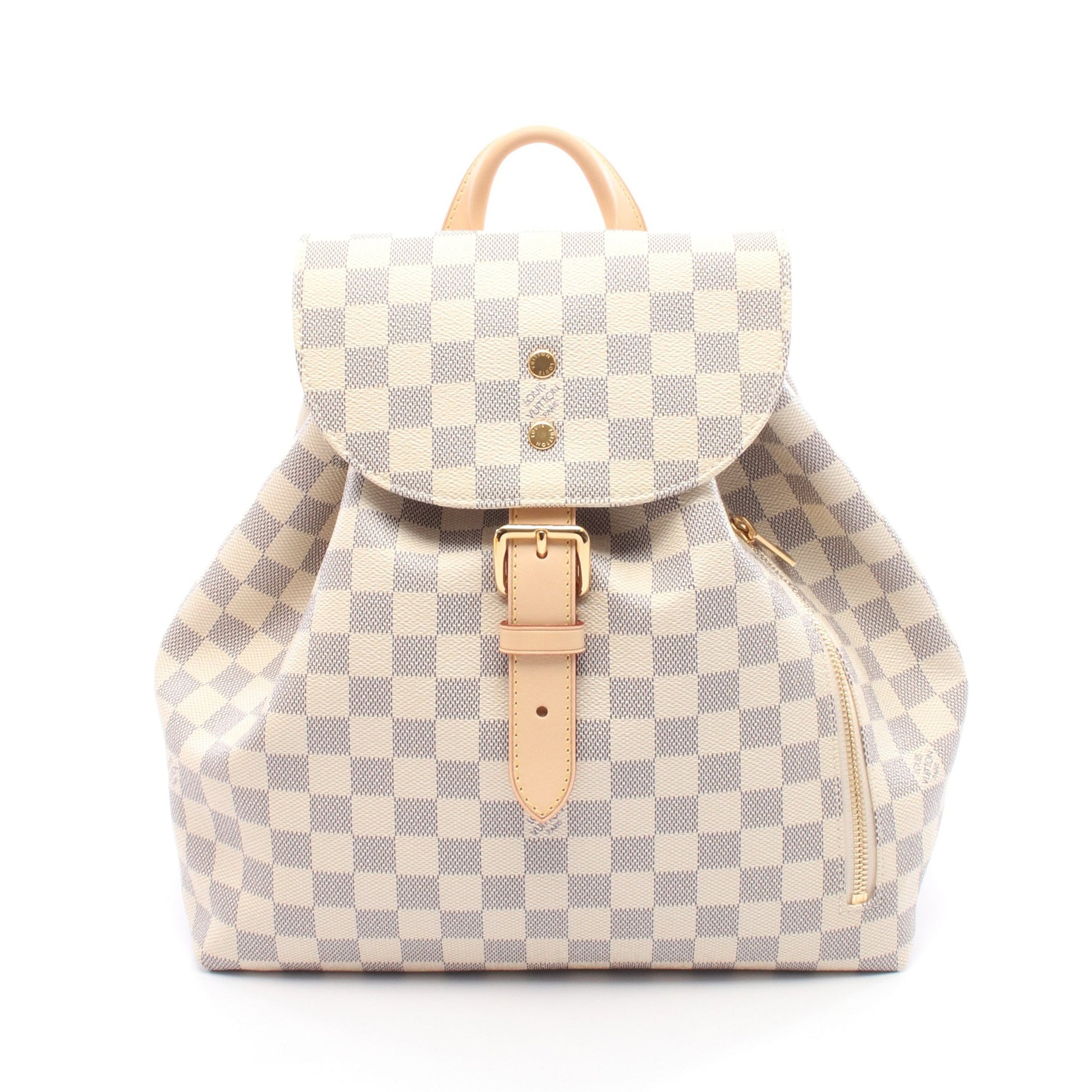 スペロン ダミエアズール バックパック リュックサック PVC レザー ホワイト ルイヴィトン バッグ LOUIS VUITTON