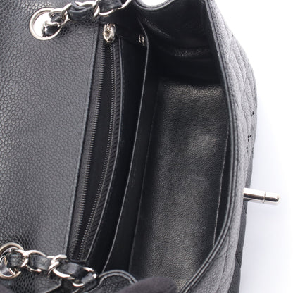 ミニマトラッセ チェーンショルダーバッグ キャビアスキン ブラック シルバー金具 シャネル バッグ CHANEL
