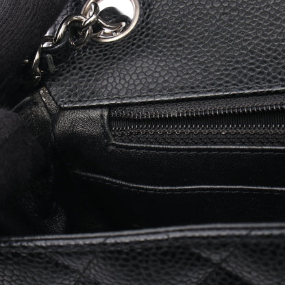 ミニマトラッセ チェーンショルダーバッグ キャビアスキン ブラック シルバー金具 シャネル バッグ CHANEL