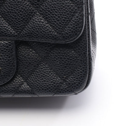ミニマトラッセ チェーンショルダーバッグ キャビアスキン ブラック シルバー金具 シャネル バッグ CHANEL