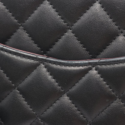 ミニマトラッセ チェーンショルダーバッグ ラムスキン ブラック シルバー金具 シャネル バッグ CHANEL