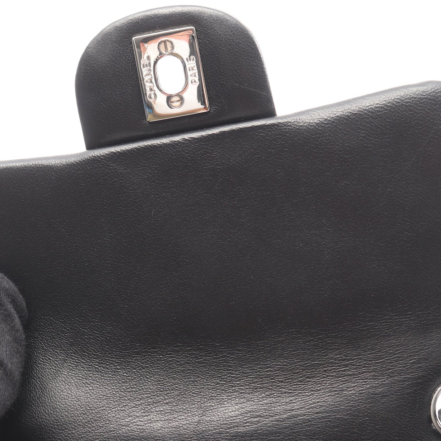 ミニマトラッセ チェーンショルダーバッグ ラムスキン ブラック シルバー金具 シャネル バッグ CHANEL