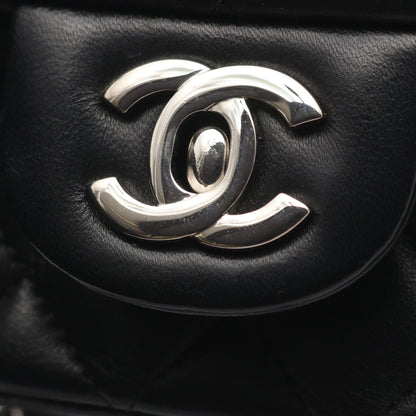 ミニマトラッセ チェーンショルダーバッグ ラムスキン ブラック シルバー金具 シャネル バッグ CHANEL