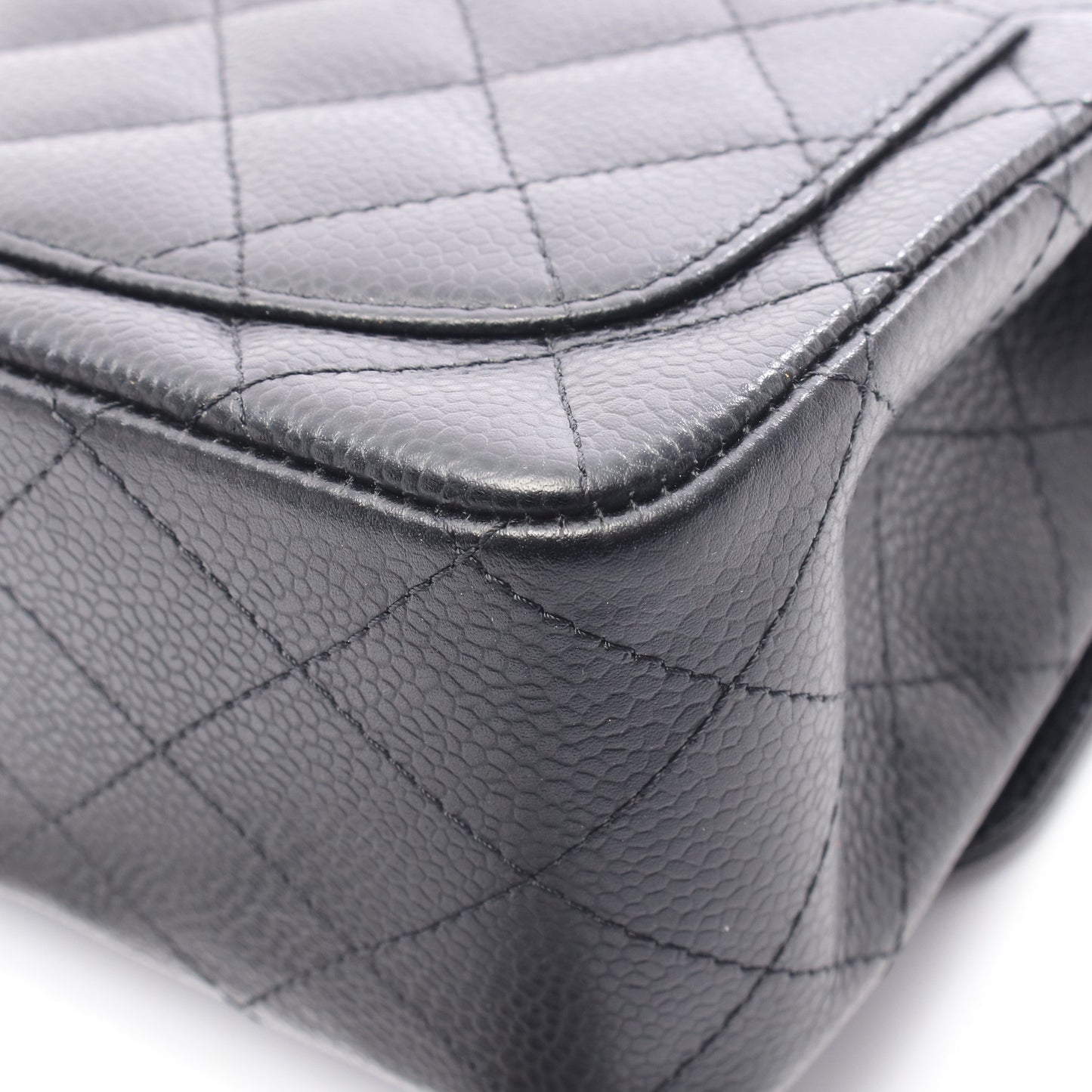 ミニマトラッセ チェーンショルダーバッグ キャビアスキン ブラック シルバー金具 シャネル バッグ CHANEL