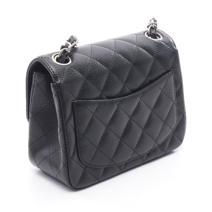 ミニマトラッセ チェーンショルダーバッグ キャビアスキン ブラック シルバー金具 シャネル バッグ CHANEL