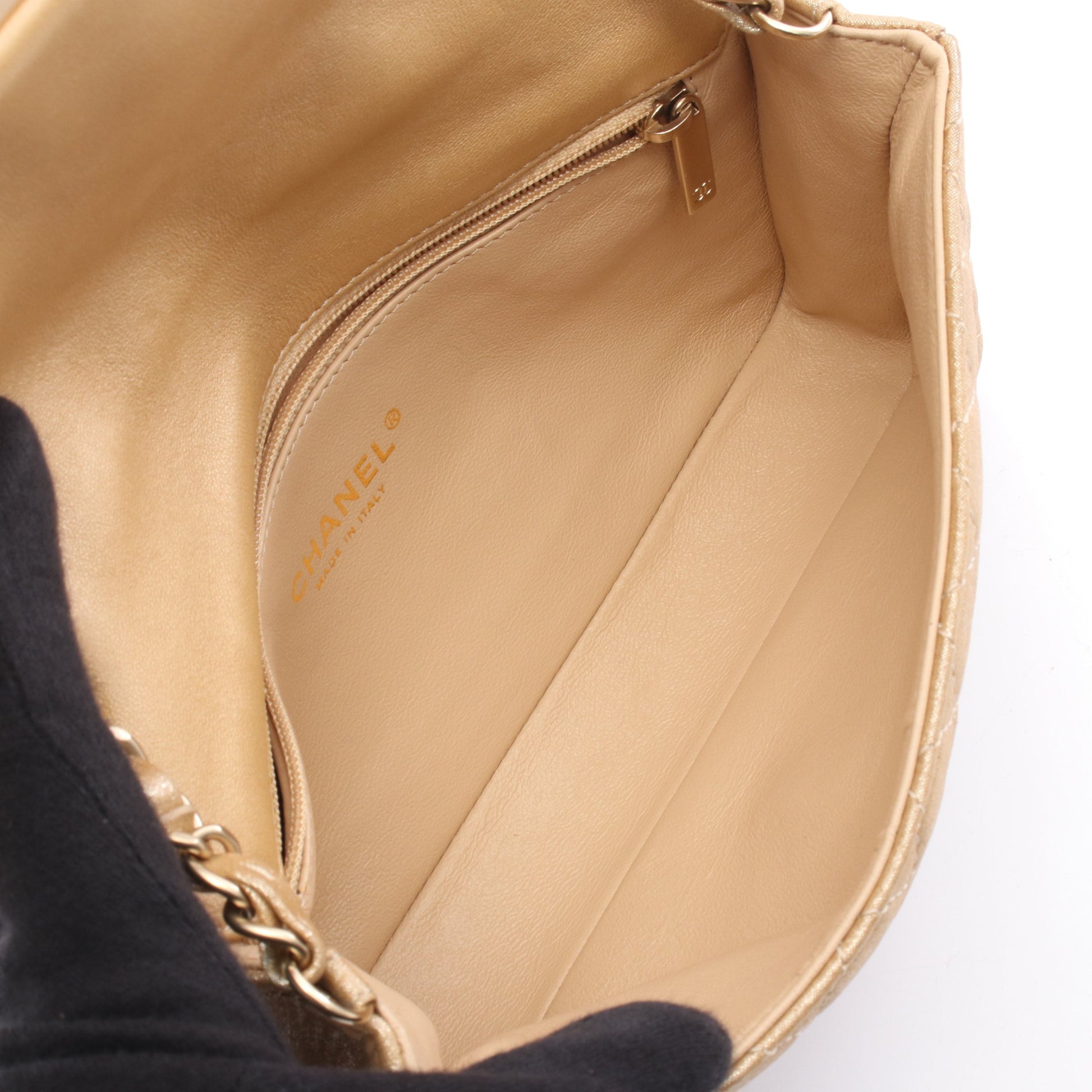 マトラッセ チェーンショルダーバッグ サテン ゴールド ゴールド金具 シャネル バッグ CHANEL
