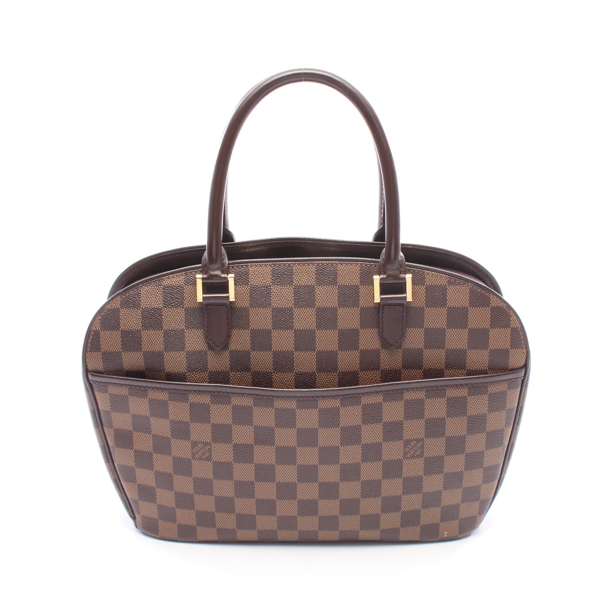 サリア オリゾンタル ダミエエベヌ ハンドバッグ PVC レザー ブラウン ルイヴィトン バッグ LOUIS VUITTON