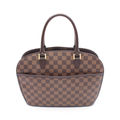 サリア オリゾンタル ダミエエベヌ ハンドバッグ PVC レザー ブラウン ルイヴィトン バッグ LOUIS VUITTON
