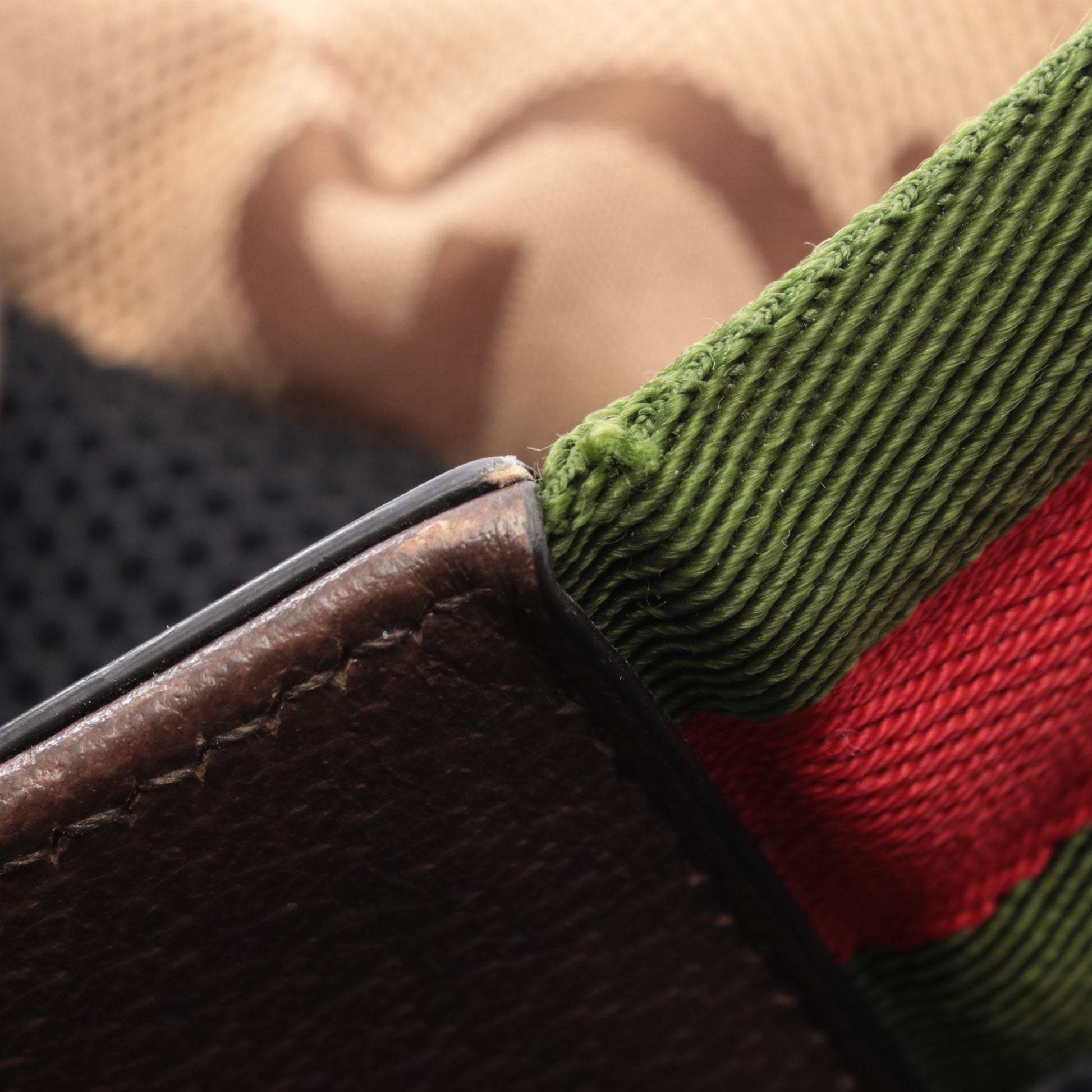ジャンボGG バックパック リュックサック キャンバス レザー ベージュ ブラウン グッチ バッグ GUCCI