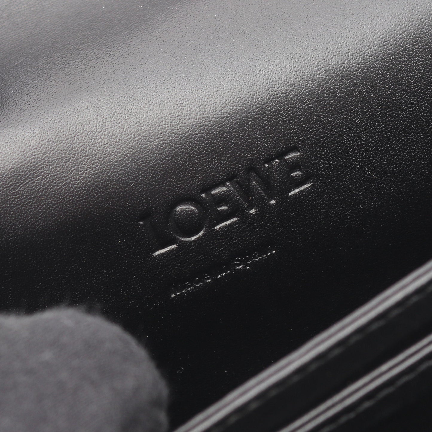 バルセロナ ショルダーバッグ キャンバス レザー ブラック アイボリー ロエベ バッグ LOEWE