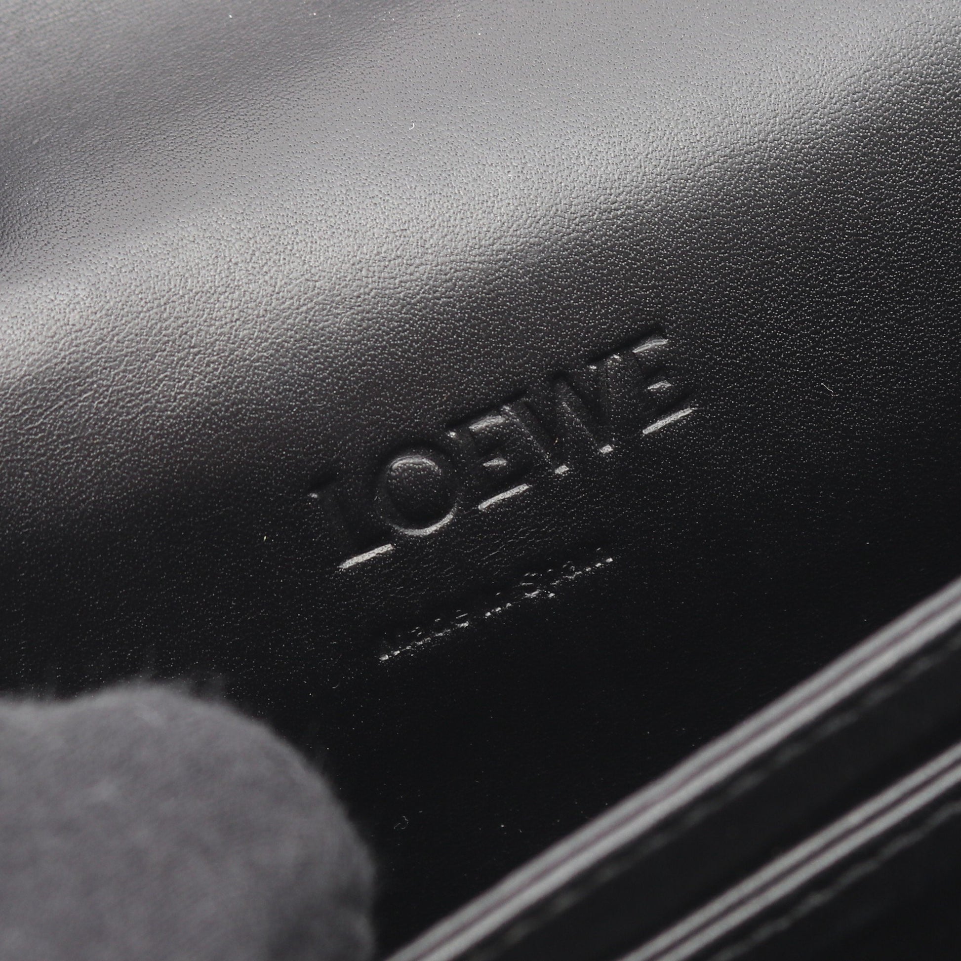 バルセロナ ショルダーバッグ キャンバス レザー ブラック アイボリー ロエベ バッグ LOEWE