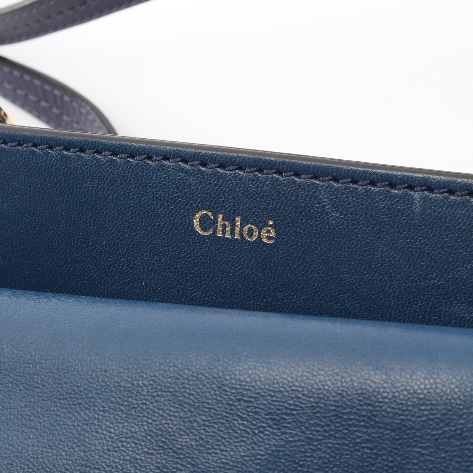 GEROGIA ジョージア ショルダーバッグ レザー ブルー ネイビー クロエ バッグ Chloe