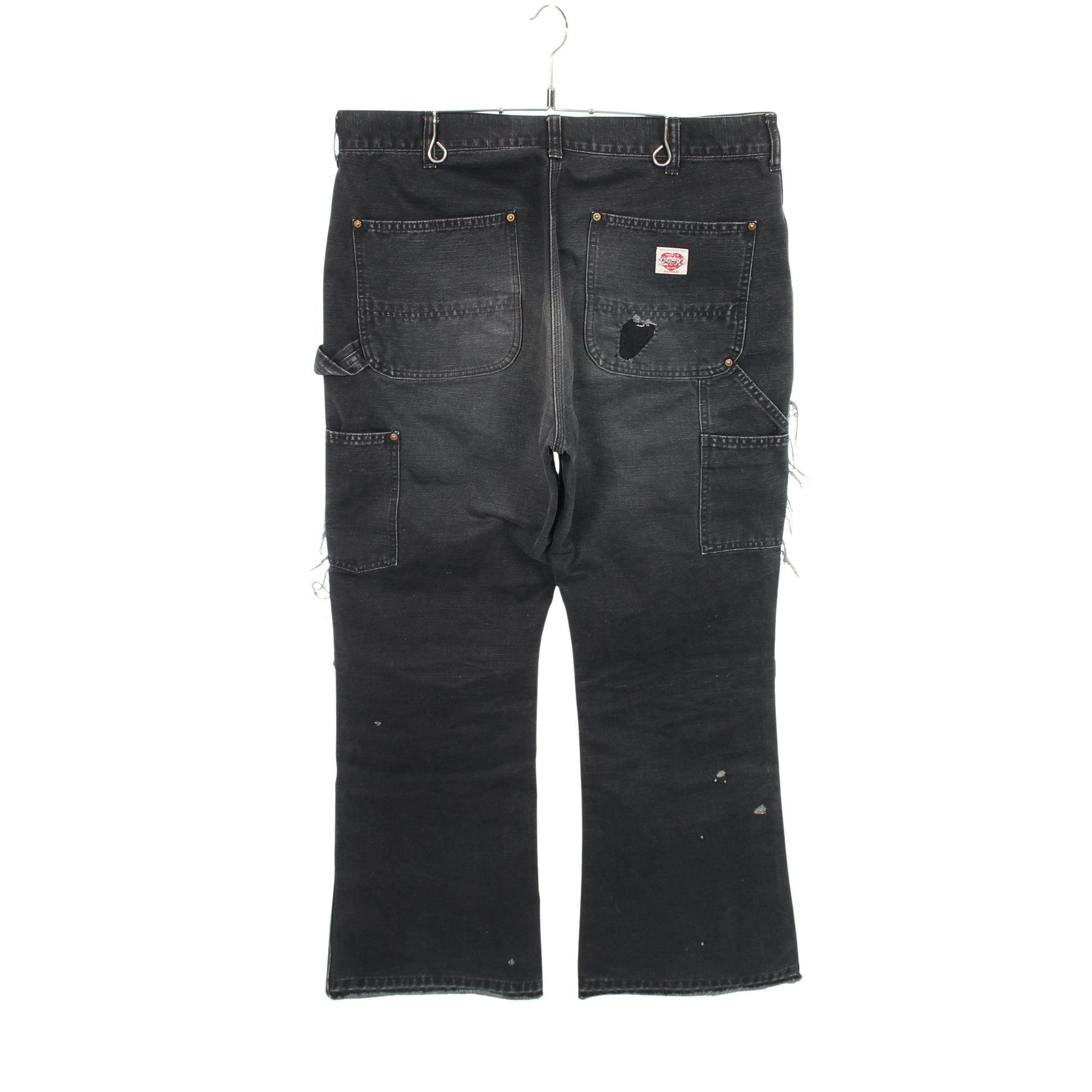デニムパンツ コットン ダークグレー ダメージ加工 セント マイケル ボトムス SAINT MICHAEL