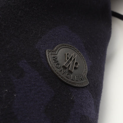 MINAOUET ダウンコート カモフラ 迷彩 ウール ミンク ラクーン ヌートリア ネイビー フード付き モンクレール アウター MONCLER