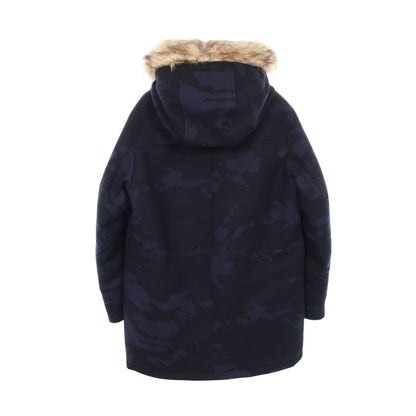 MINAOUET ダウンコート カモフラ 迷彩 ウール ミンク ラクーン ヌートリア ネイビー フード付き モンクレール アウター MONCLER