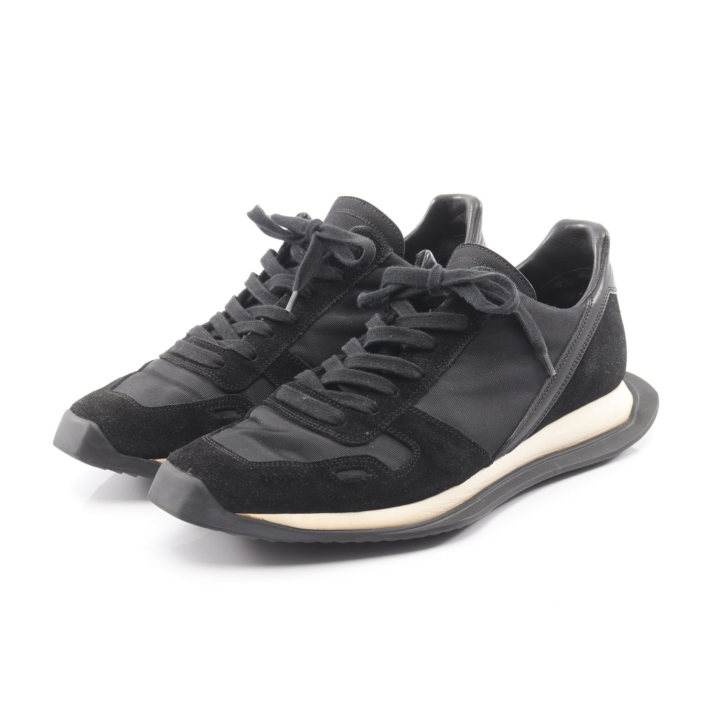 NEW VINTAGE RUNNER LACE UP スニーカー ファブリック スエード ブラック リックオウエンス シューズ Rick Owens