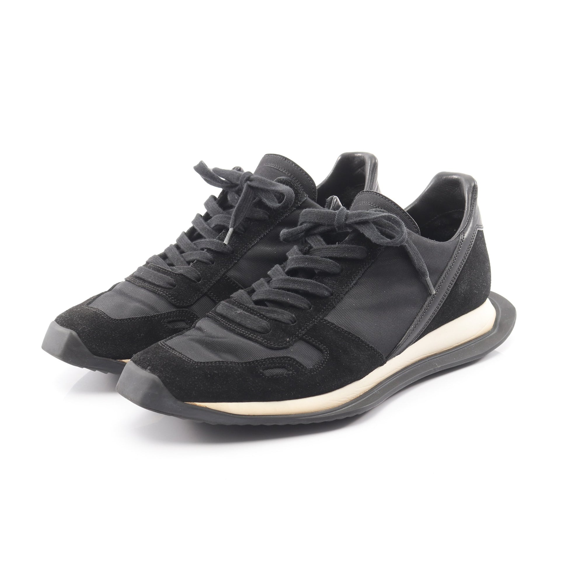 NEW VINTAGE RUNNER LACE UP スニーカー ファブリック スエード ブラック リックオウエンス シューズ Rick Owens