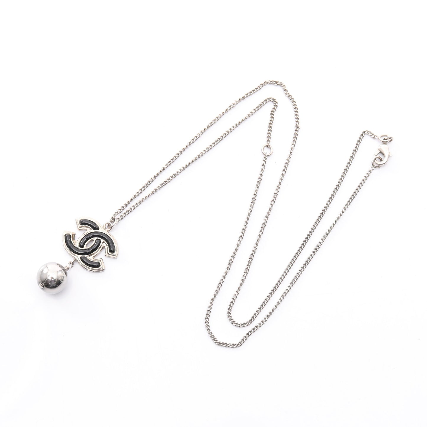 ココマーク ネックレス シルバー ブラック B13B シャネル アクセサリー CHANEL