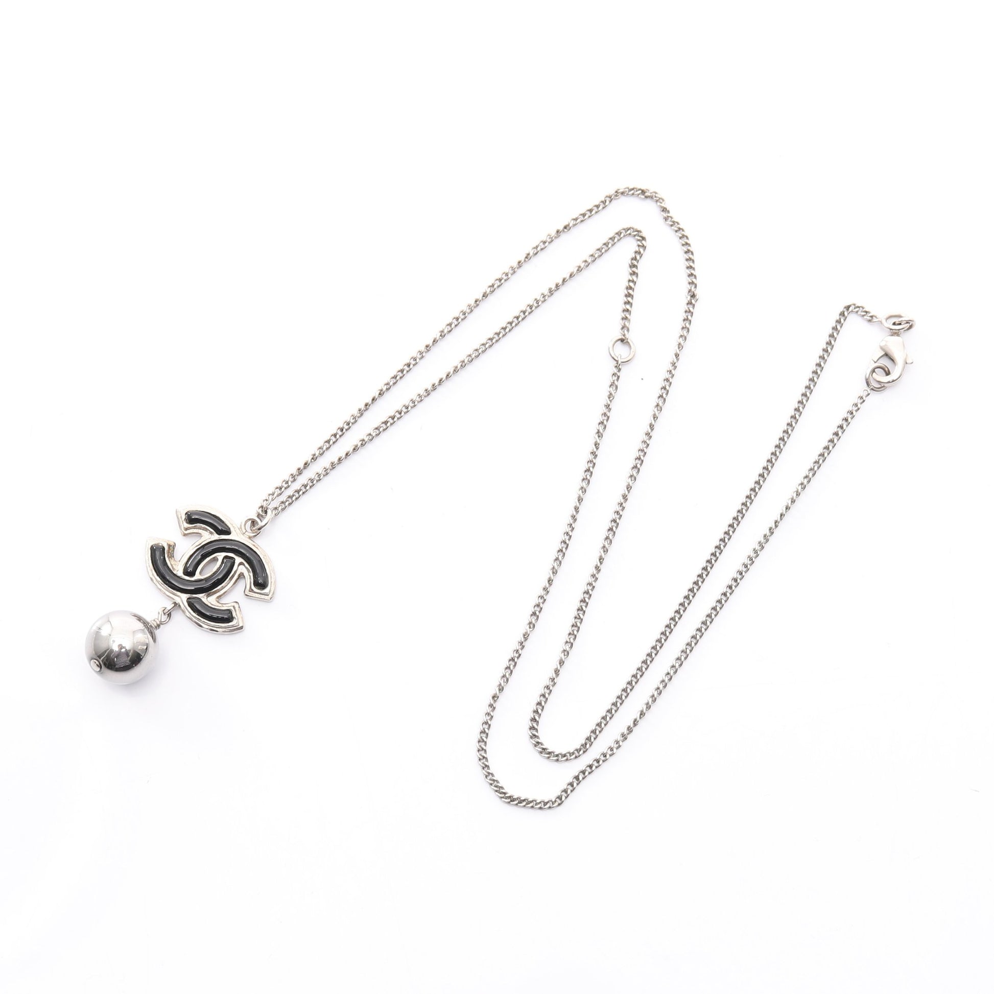 ココマーク ネックレス シルバー ブラック B13B シャネル アクセサリー CHANEL