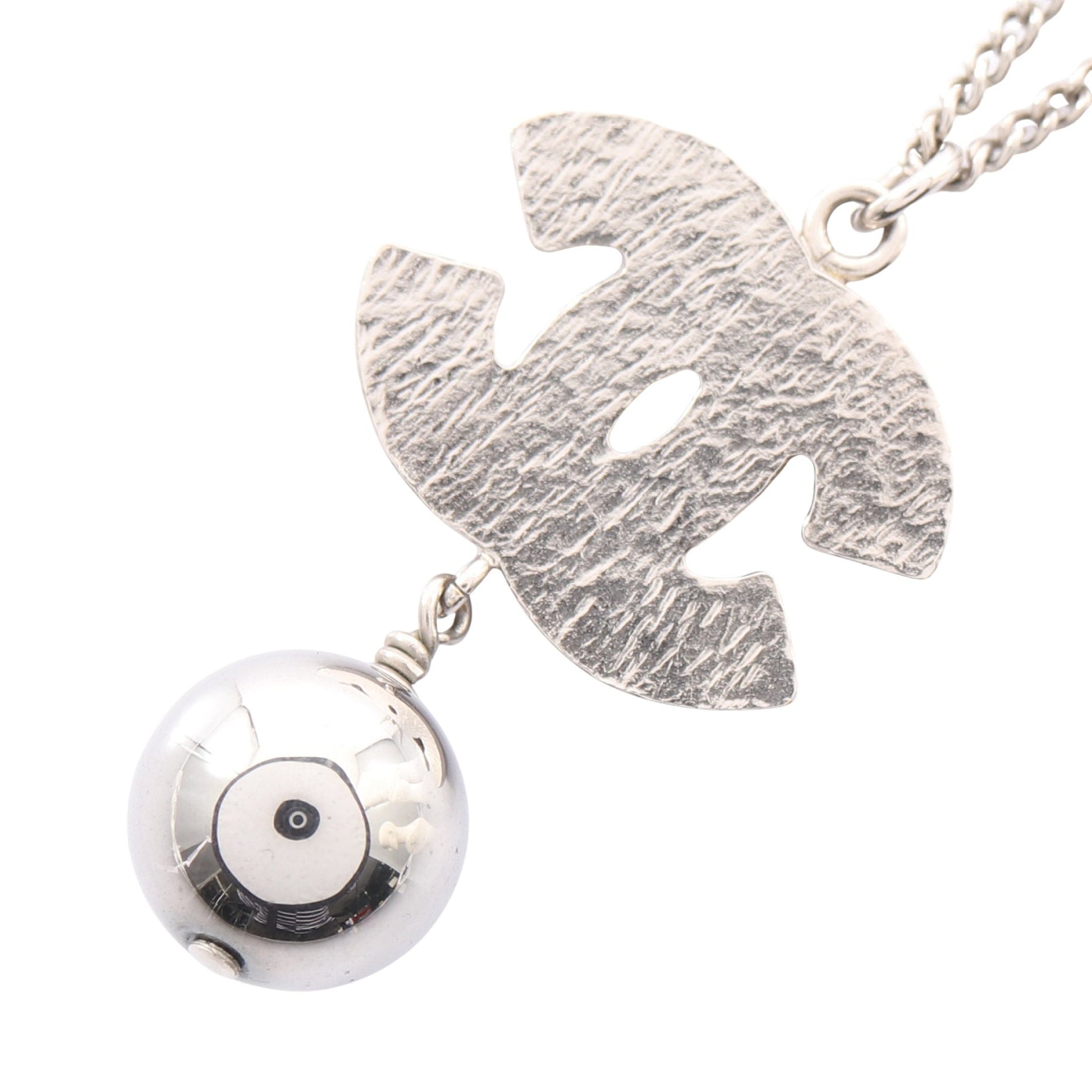 ココマーク ネックレス シルバー ブラック B13B シャネル アクセサリー CHANEL