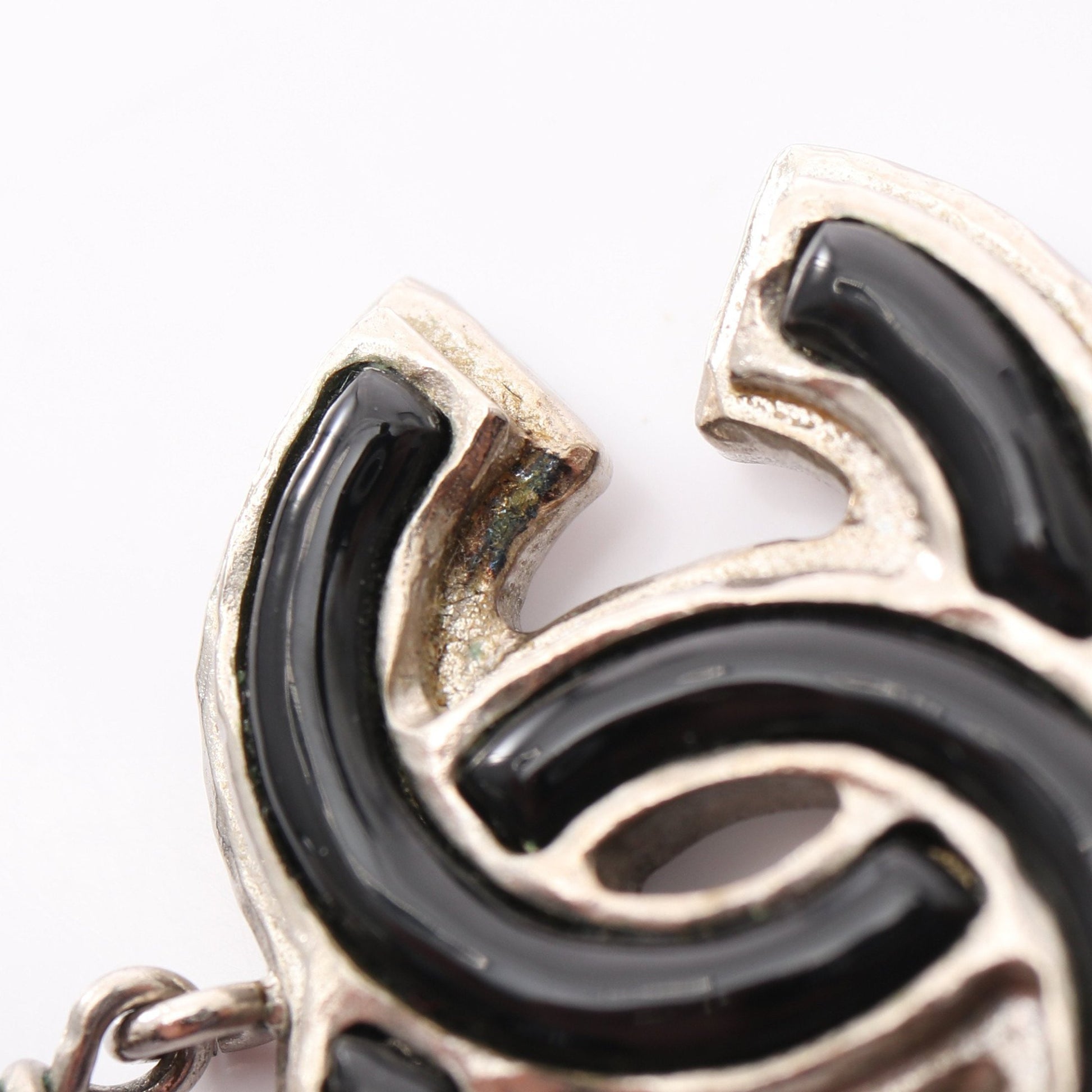 ココマーク ネックレス シルバー ブラック B13B シャネル アクセサリー CHANEL