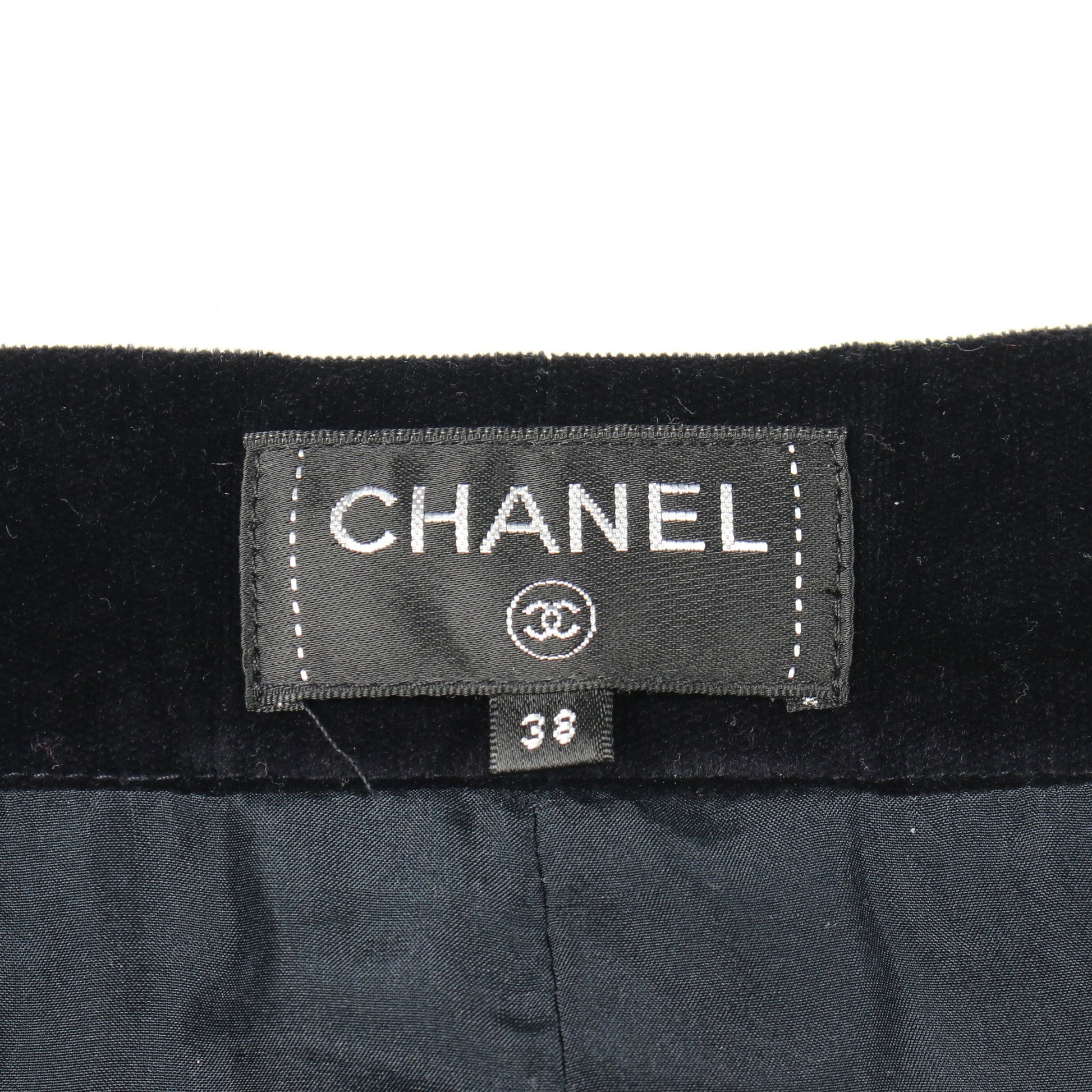 ワイドパンツ コットン ネイビー シャネル ボトムス CHANEL
