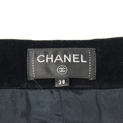 ワイドパンツ コットン ネイビー シャネル ボトムス CHANEL