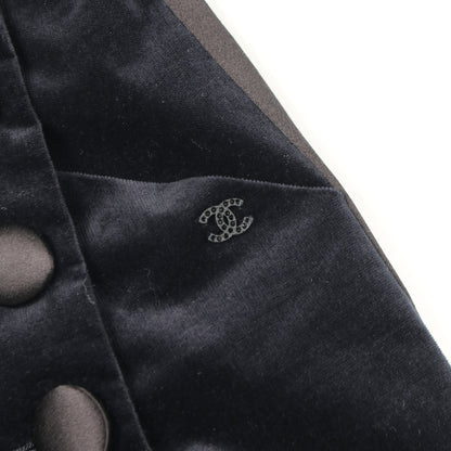 ワイドパンツ コットン ネイビー シャネル ボトムス CHANEL