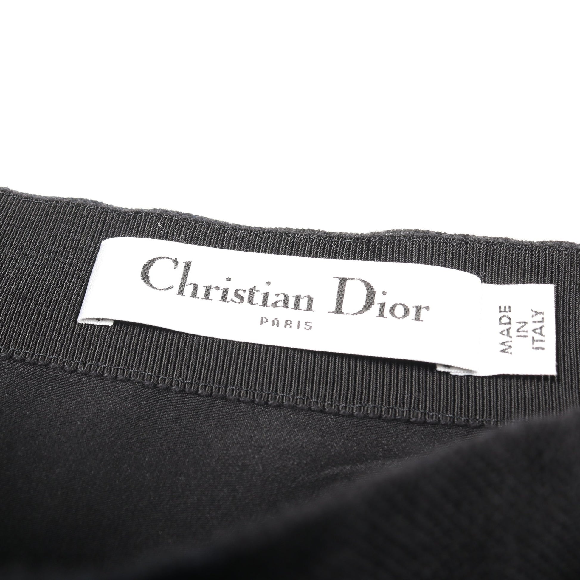 プリーツ スカート チェック ウール ネイビー ブラック クリスチャンディオール ボトムス Christian Dior