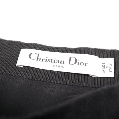 プリーツ スカート チェック ウール ネイビー ブラック クリスチャンディオール ボトムス Christian Dior