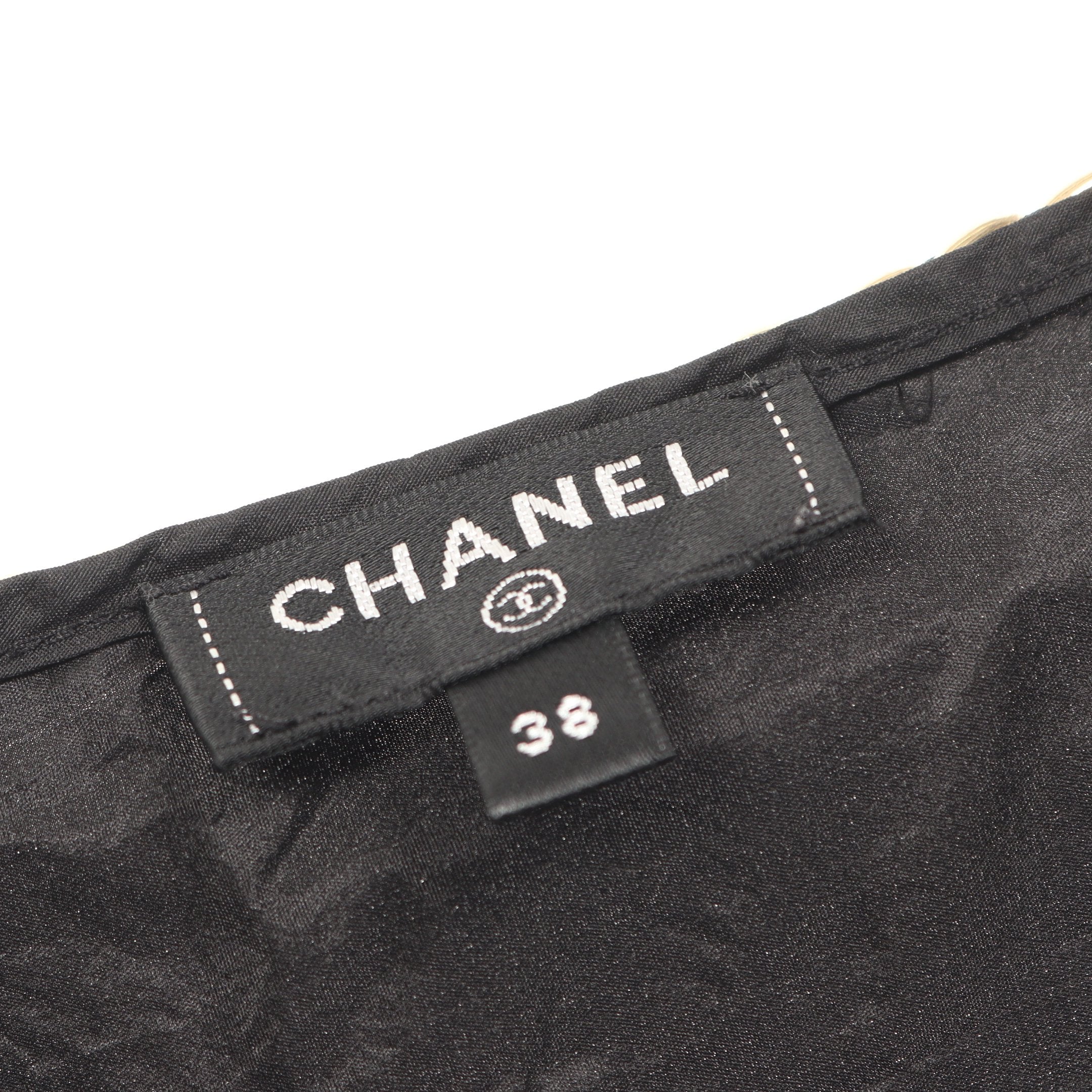 CHANEL 98P ノースリーブ トップス シルク100% ココマークブラック ココマーク タンクトップ ノースリーブ シルク ブラック シャネル – RECLO