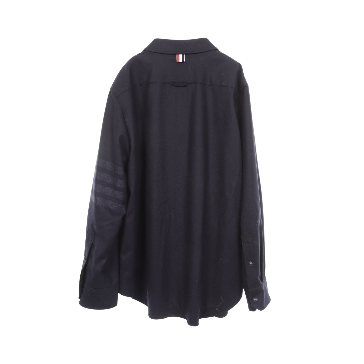 シャツ ブルゾン ウール ネイビー トムブラウン アウター THOM BROWNE