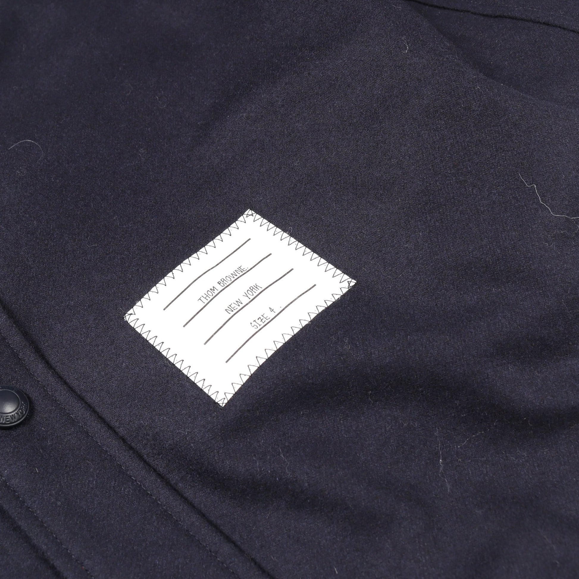 シャツ ブルゾン ウール ネイビー トムブラウン アウター THOM BROWNE