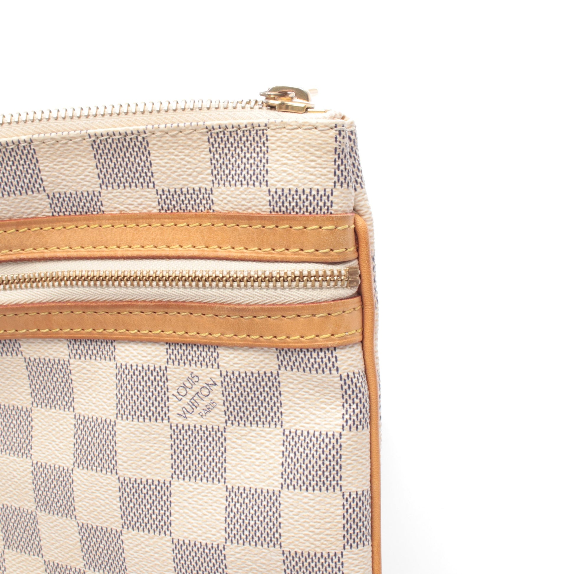 ポシェットボスフォール ダミエアズール ショルダーバッグ PVC レザー ホワイト ルイヴィトン バッグ LOUIS VUITTON