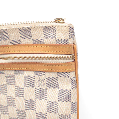 ポシェットボスフォール ダミエアズール ショルダーバッグ PVC レザー ホワイト ルイヴィトン バッグ LOUIS VUITTON
