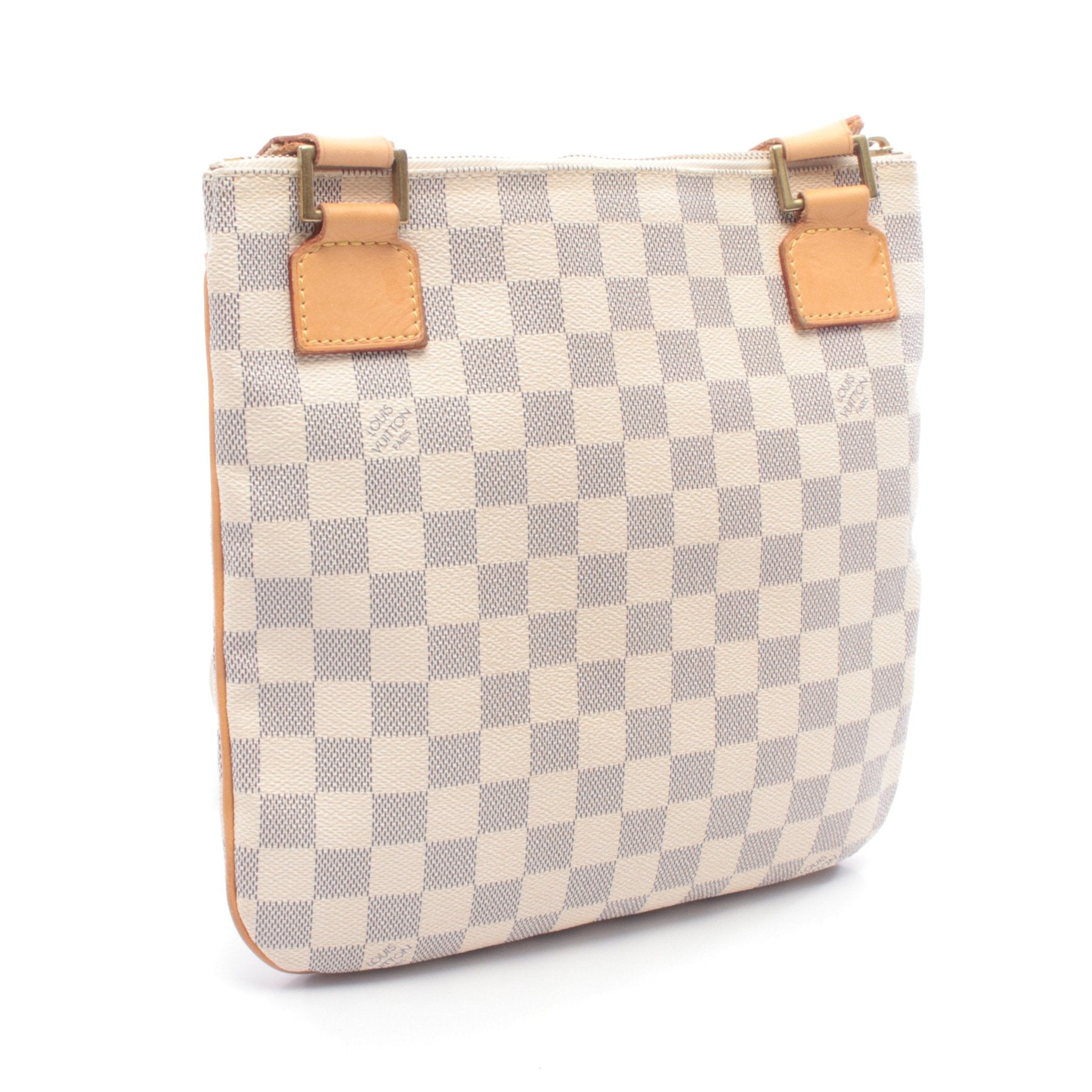 ポシェットボスフォール ダミエアズール ショルダーバッグ PVC レザー