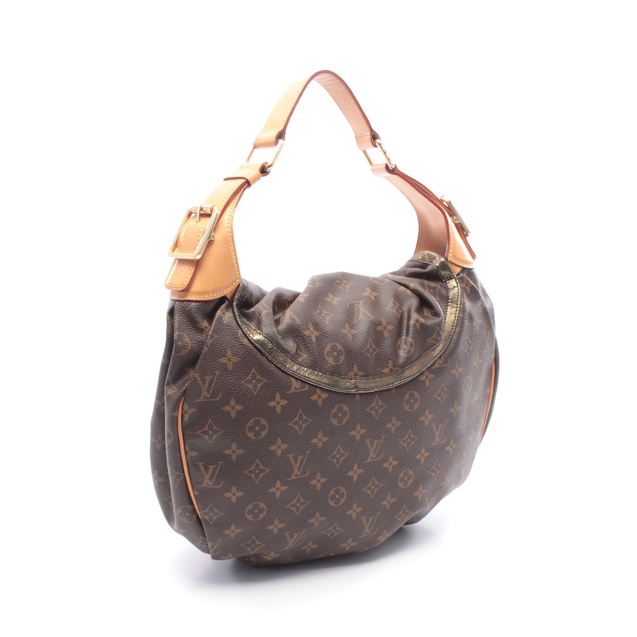 カラハリGM モノグラム ワンショルダーバッグ PVC レザー ブラウン